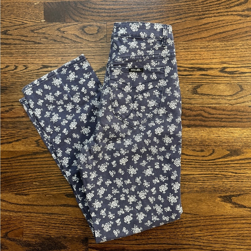 Rollas original High rise straight jeans- Free people, elderflower, size 28